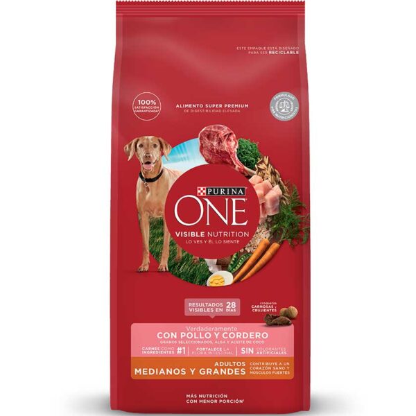Purina One Adulto Razas Medianas y Grandes Pollo y Cordero 2KG