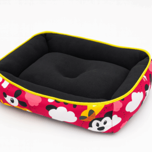 Cama Mascotas Rectangular Roja Perrito en Avión 65CM