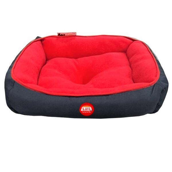 Cama Rectangular Lira Gris Rojo 55x45 cm - Imagen 2