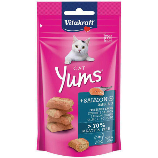 Snack para Gatos Vitakraft Cat Yums Salmón Skin&Coat 40GR (28823)